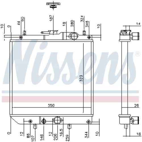 Chladič motora 61748 /NISSENS/ - obr. 5