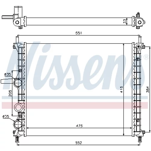 Chladič motora 617848 /NISSENS/ - obr. 4