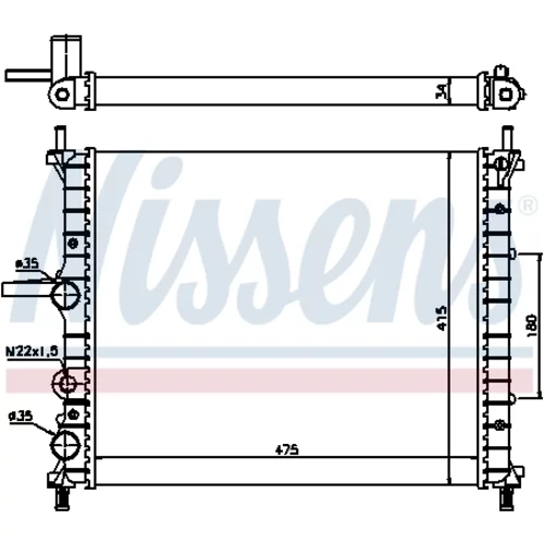 Chladič motora 61786 /NISSENS/ - obr. 4