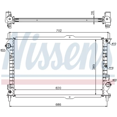 Chladič motora 62156A /NISSENS/ - obr. 6