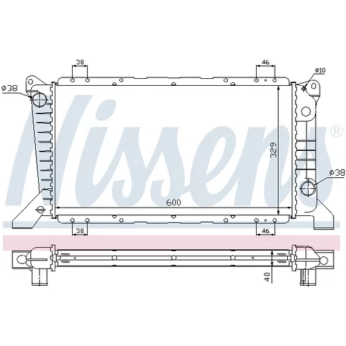 Chladič motora 62241A /NISSENS/ - obr. 4