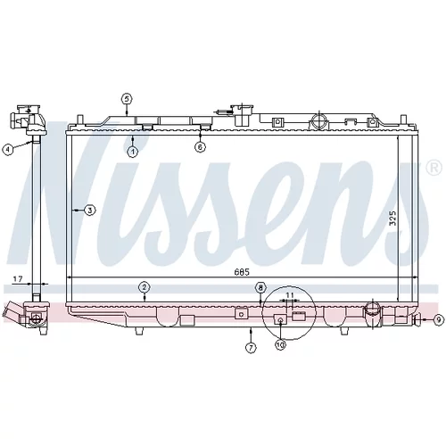 Chladič motora 62256 /NISSENS/ - obr. 4