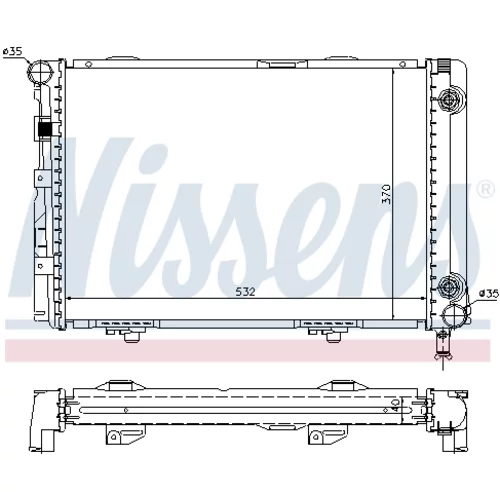 Chladič motora 62557A /NISSENS/ - obr. 4