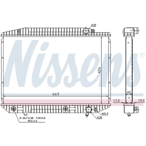 Chladič motora 62727A /NISSENS/ - obr. 4