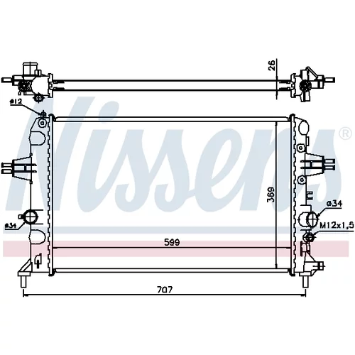 Chladič motora 630704 /NISSENS/ - obr. 4