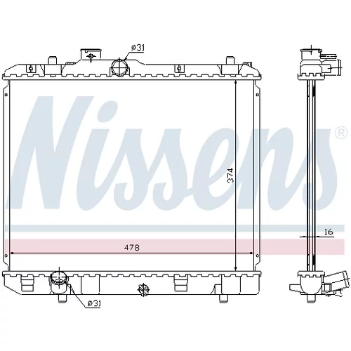 Chladič motora 630707 /NISSENS/ - obr. 5
