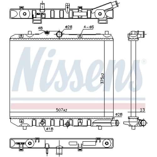 Chladič motora 630708 /NISSENS/ - obr. 4