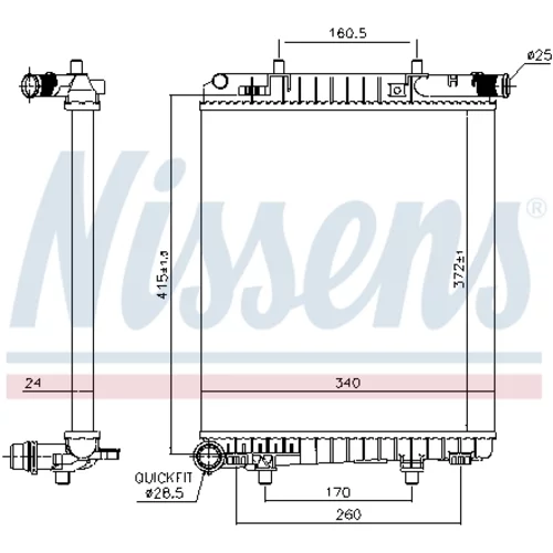 Chladič motora 636016 /NISSENS/ - obr. 4