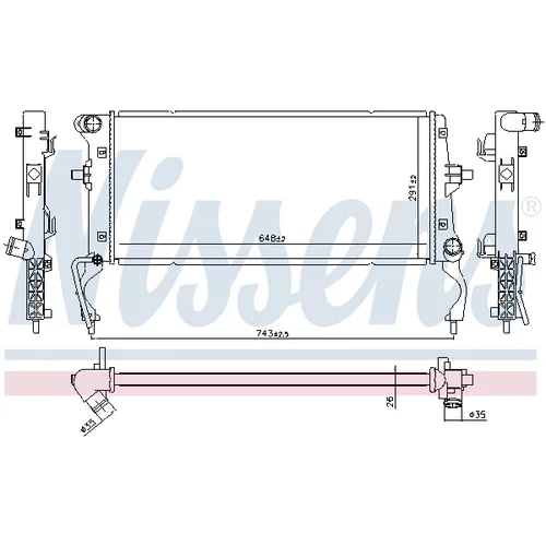 Chladič motora 636728 /NISSENS/ - obr. 4