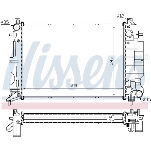 Chladič motora 64035A /NISSENS/ - obr. 4