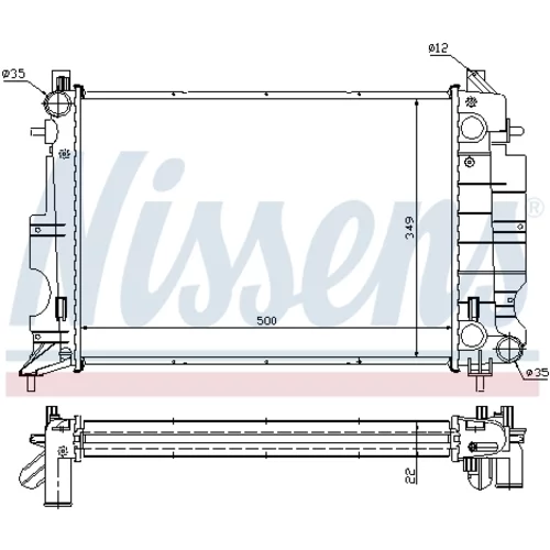 Chladič motora 64038A /NISSENS/ - obr. 4