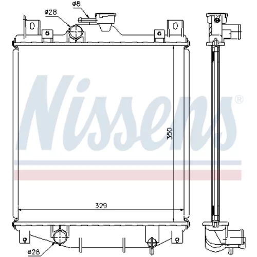 Chladič motora 64173A /NISSENS/ - obr. 5