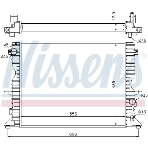 Chladič motora 64311A /NISSENS/ - obr. 7