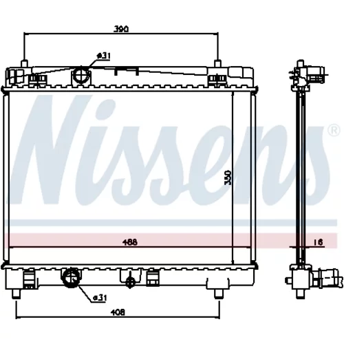 Chladič motora 64671A /NISSENS/ - obr. 5