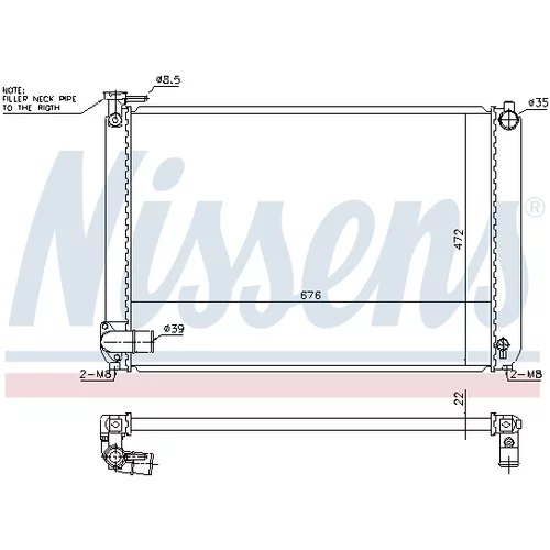 Chladič motora 646913 /NISSENS/ - obr. 5