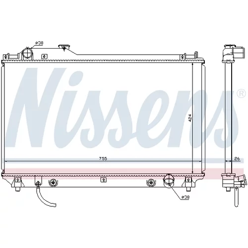 Chladič motora 64764 /NISSENS/ - obr. 5