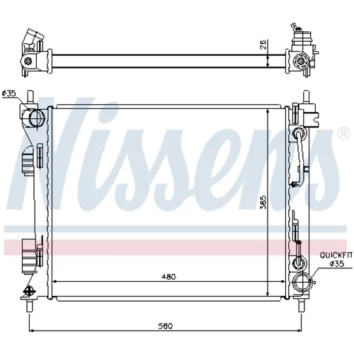 Chladič motora 675002 /NISSENS/ - obr. 4