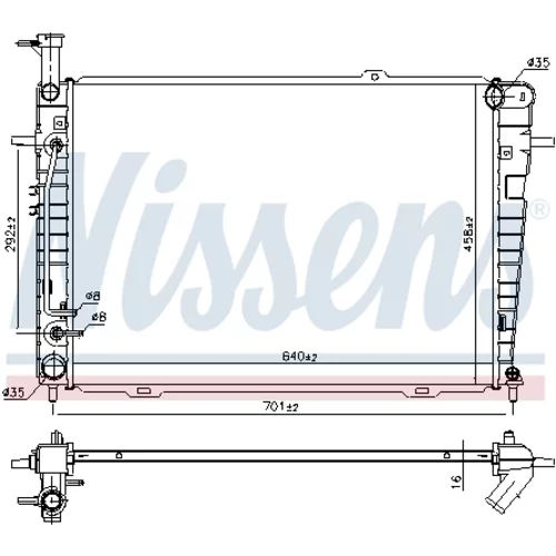 Chladič motora 675015 /NISSENS/ - obr. 5