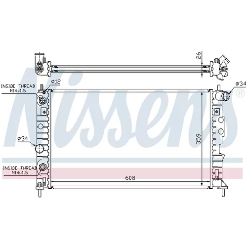 Chladič motora 68003A /NISSENS/ - obr. 5