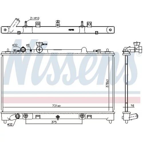Chladič motora 68531 /NISSENS/ - obr. 4