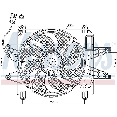 Ventilátor chladenia motora 85167 /NISSENS/ - obr. 5