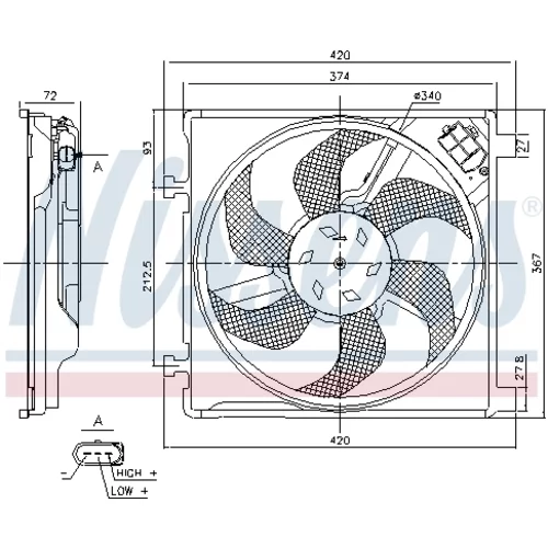 Ventilátor chladenia motora 85869 /NISSENS/ - obr. 4