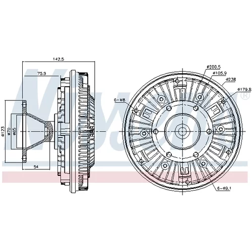 Spojka ventilátora chladenia 86051 /NISSENS/ - obr. 4