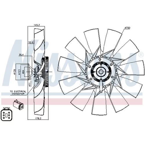 Spojka ventilátora chladenia 86188 /NISSENS/ - obr. 5