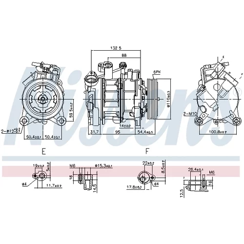 Kompresor klimatizácie 890072 /NISSENS/ - obr. 5