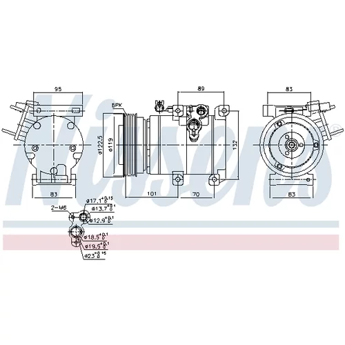 Kompresor klimatizácie 890686 /NISSENS/ - obr. 5