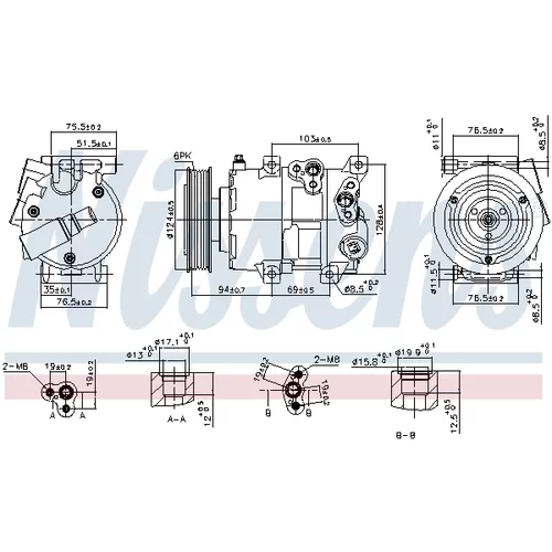 Kompresor klimatizácie 890899 /NISSENS/ - obr. 5