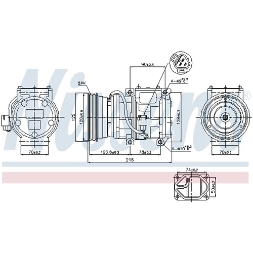 Kompresor klimatizácie 89098 /NISSENS/ - obr. 4
