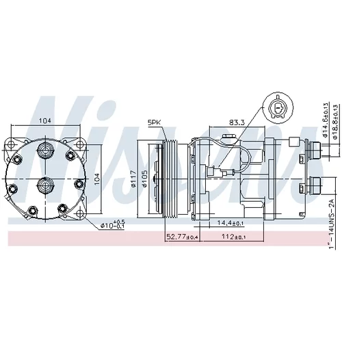 Kompresor klimatizácie 89123 /NISSENS/ - obr. 4