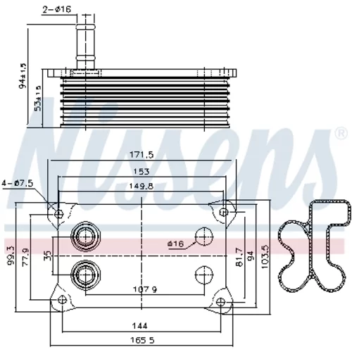 Chladič motorového oleja 90683 /NISSENS/ - obr. 6