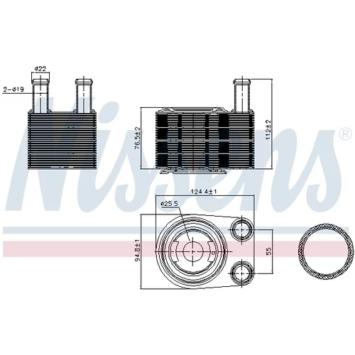 Chladič motorového oleja 90845 /NISSENS/ - obr. 6