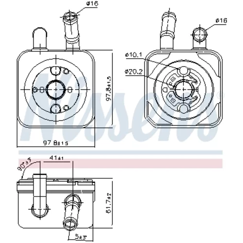 Chladič motorového oleja 90853 /NISSENS/ - obr. 4