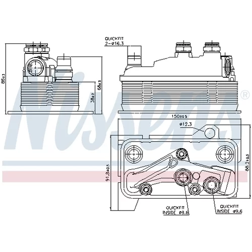 Chladič oleja automatickej prevodovky 90859 /NISSENS/ - obr. 4