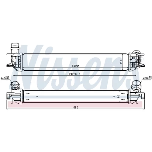 Chladič plniaceho vzduchu 96502 /NISSENS/ - obr. 5