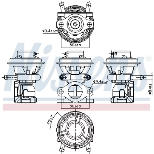 EGR ventil 98226 /NISSENS/ - obr. 7