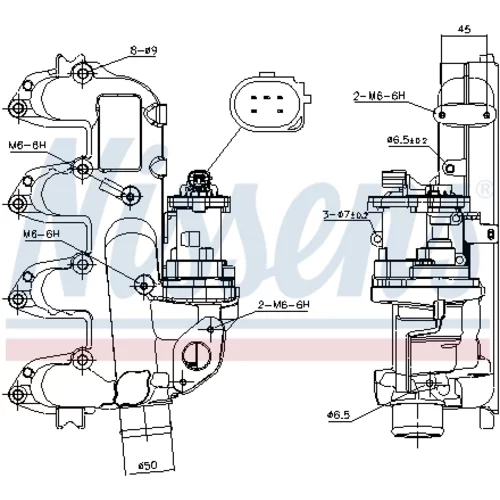 EGR ventil 98234 /NISSENS/ - obr. 8