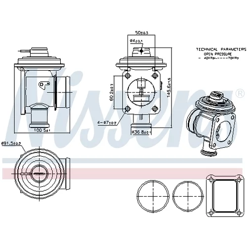EGR ventil 98353 /NISSENS/ - obr. 6