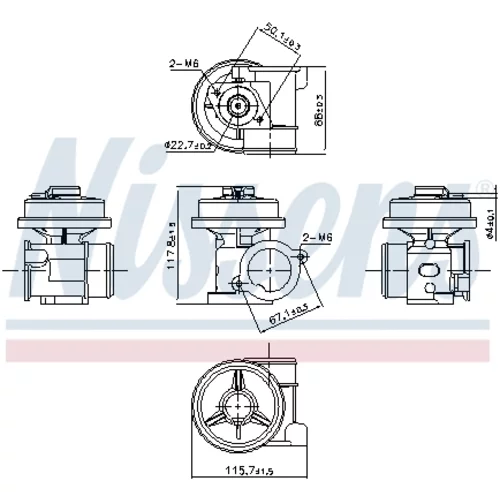EGR ventil 98433 /NISSENS/ - obr. 5