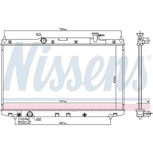 Chladič motora 606841 /NISSENS/ - obr. 5