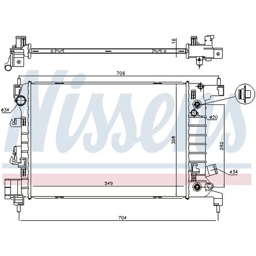 Chladič motora 61696 /NISSENS/ - obr. 4