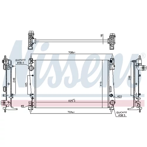 Chladič motora 617864 /NISSENS/ - obr. 4