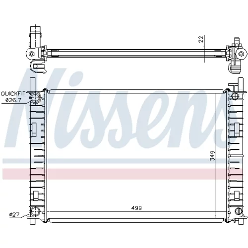 Chladič motora 62027A /NISSENS/ - obr. 6
