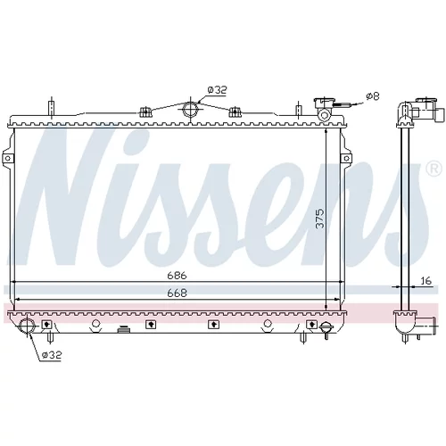 Chladič motora 62298 /NISSENS/ - obr. 4