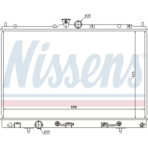 Chladič motora 62893 /NISSENS/ - obr. 5