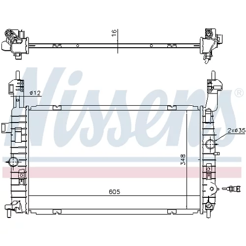 Chladič motora 630747 /NISSENS/ - obr. 4