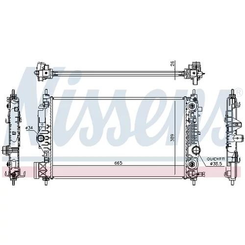 Chladič motora 630762 /NISSENS/ - obr. 4